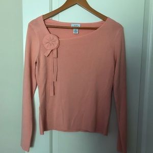 Ann Taylor salmon pink sweater